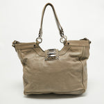balenciaga Beige Leather Studded Sac Clous Motorcycle Bag