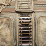balenciaga Beige Leather Studded Sac Clous Motorcycle Bag