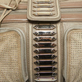 balenciaga Beige Leather Studded Sac Clous Motorcycle Bag