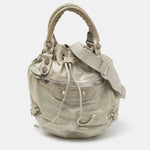 balenciaga Argent Leather GSH Pompon Hobo