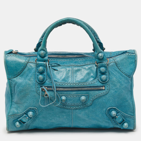 balenciaga Cyclade Leather Brogues Work Tote
