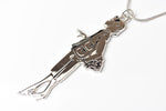 Chanel Long Necklace Mademoiselle Motif Silver