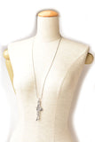Chanel Long Necklace Mademoiselle Motif Silver