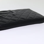 Chanel Long Wallet Leather Black CC Auth mr152