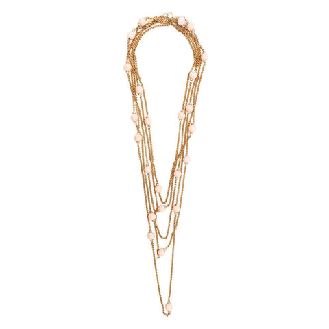 Chanel Long Chain Bead and Rhinestone Necklace