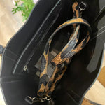 balenciaga Animal Print Tote Bag in Brown Canvas