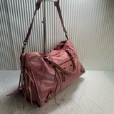 balenciaga Classic City Pink Leather Shoulder Bag