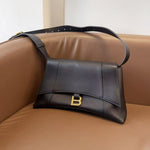 Balenciaga Crossbody Bag in Black Leather - Vintage Designer Handbag
