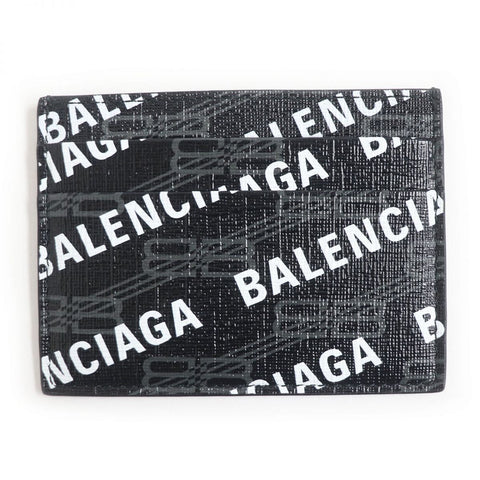 balenciaga BB Logo Leather PVC Card Holder