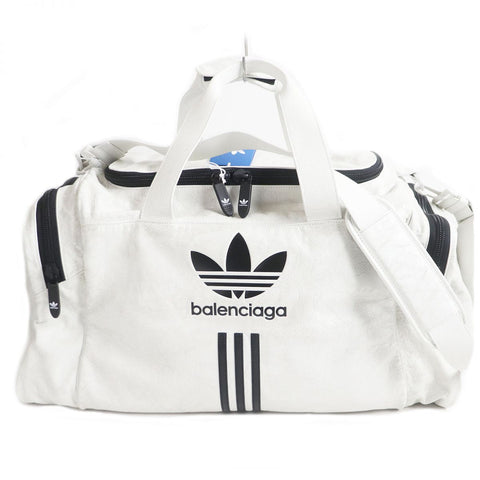 balenciaga Adidas Lambskin Gym Bag White