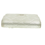 Chanel Matelasse Bifold Wallet Silver CC Auth cr620