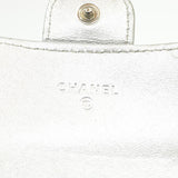 Chanel Matelasse Bifold Wallet Silver CC Auth cr620