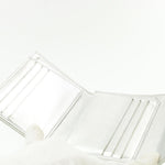 Chanel Matelasse Bifold Wallet Silver CC Auth cr620
