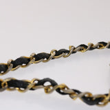 Chanel Matelasse Chain New Shoulder Bag Lamb Skin Black Gold CC Auth 24557A