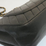 Chanel Mademoiselle Turn Lock New Shoulder Bag Lamb Skin Black CC Auth ai677A