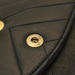 Chanel Mademoiselle Turn Lock New Shoulder Bag Lamb Skin Black CC Auth ai677A