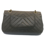 Chanel Mademoiselle Turn Lock New Shoulder Bag Lamb Skin Black CC Auth ai677A