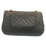 Chanel Mademoiselle Turn Lock New Shoulder Bag Lamb Skin Black CC Auth ai677A