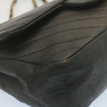 Chanel Mademoiselle Turn Lock New Shoulder Bag Lamb Skin Black CC Auth ai677A