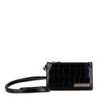balenciaga Croc Embossed Leather Card Case