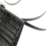 balenciaga Croc Embossed Leather Card Case