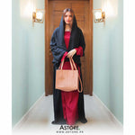 Slay Abaya (Black & Maroon)