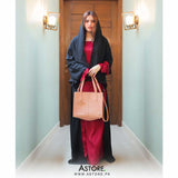 Slay Abaya (Black & Maroon)