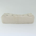 Chanel Matelasse Chain Shoulder Bag Leather White CC Auth yk10764