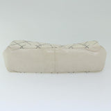 Chanel Matelasse Chain Shoulder Bag Leather White CC Auth yk10764