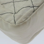 Chanel Matelasse Chain Shoulder Bag Leather White CC Auth yk10764