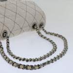 Chanel Matelasse Chain Shoulder Bag Leather White CC Auth yk10764
