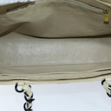 Chanel Matelasse Chain Tote Bag Leather Beige CC Auth yk11588