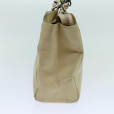 Chanel Matelasse Chain Tote Bag Leather Beige CC Auth yk11588