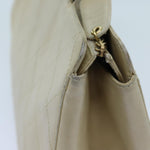 Chanel Matelasse Chain Tote Bag Leather Beige CC Auth yk11588