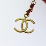 Chanel Matelasse Chain Shoulder Bag Leather Red CC Auth yk11662