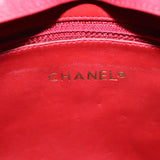 Chanel Matelasse Chain Shoulder Bag Leather Red CC Auth yk11662
