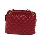 Chanel Matelasse Chain Shoulder Bag Leather Red CC Auth yk11662