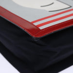 Chanel Mademoiselle Hand Bag Enamel Leather White Red CC Auth yk12409A