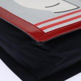 Chanel Mademoiselle Hand Bag Enamel Leather White Red CC Auth yk12409A
