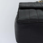 Chanel Mademoiselle Big COCO Mark Chain Bag Lamb Skin Black CC Auth yk12655