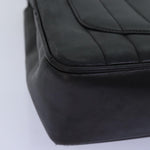 Chanel Mademoiselle Big COCO Mark Chain Bag Lamb Skin Black CC Auth yk12655