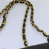 Chanel Mademoiselle Big COCO Mark Chain Bag Lamb Skin Black CC Auth yk12655