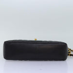 Chanel Mademoiselle Big COCO Mark Chain Bag Lamb Skin Black CC Auth yk12655
