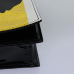 Chanel Mademoiselle Clutch Bag Enamel Black Yellow CC Auth yk13029