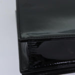 Chanel Mademoiselle Clutch Bag Enamel Black Yellow CC Auth yk13029