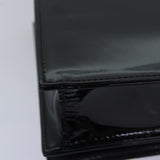 Chanel Mademoiselle Clutch Bag Enamel Black Yellow CC Auth yk13029