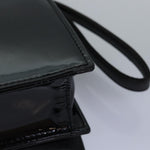 Chanel Mademoiselle Clutch Bag Enamel Black Yellow CC Auth yk13029