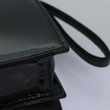 Chanel Mademoiselle Clutch Bag Enamel Black Yellow CC Auth yk13029