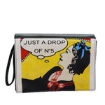 Chanel Mademoiselle Clutch Bag Enamel Black Yellow CC Auth yk13029