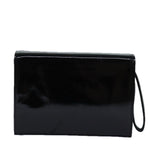 Chanel Mademoiselle Clutch Bag Enamel Black Yellow CC Auth yk13029